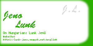 jeno lunk business card